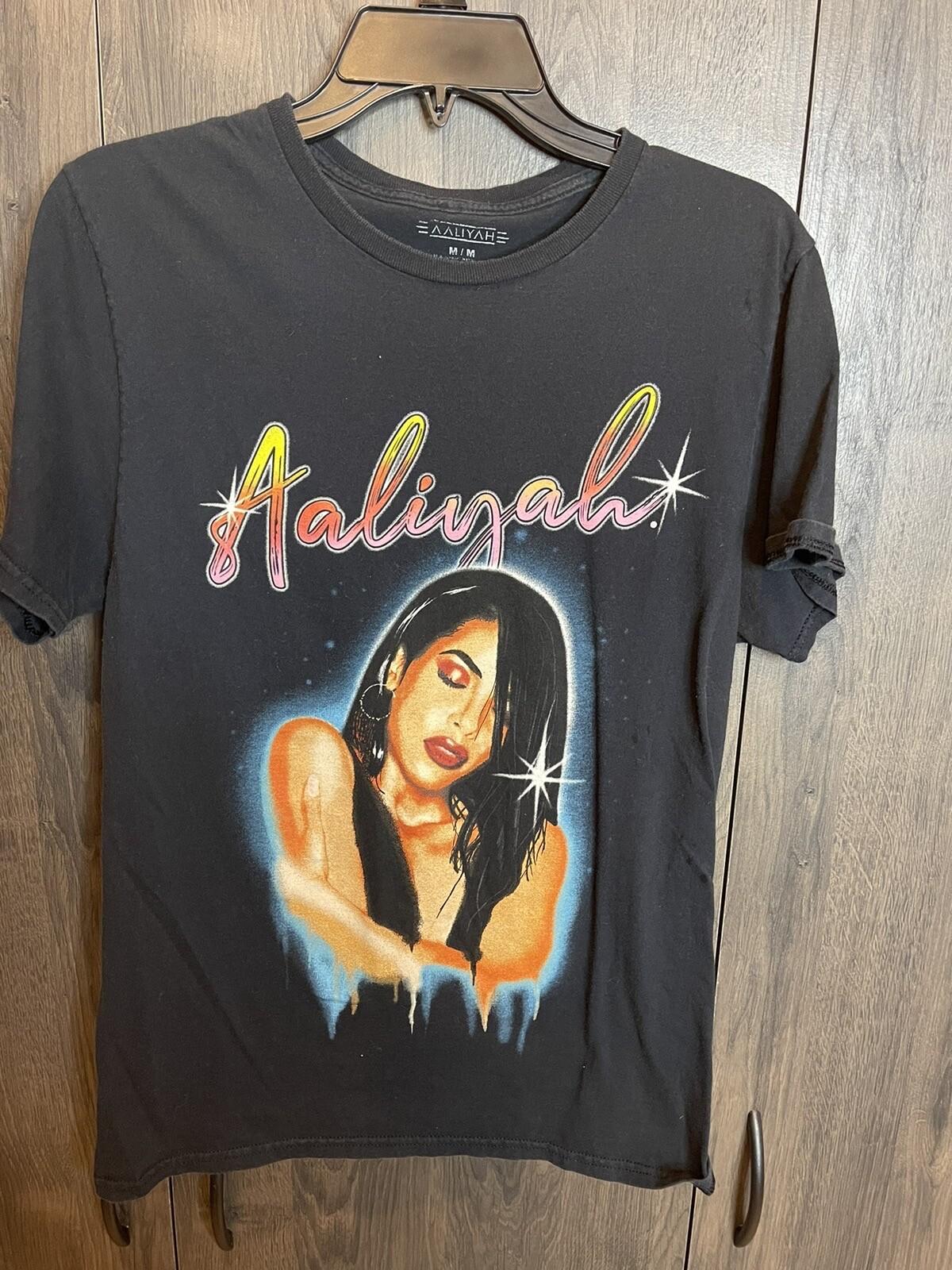 Aaliyah Adult Graphic Tee Shirt Size Medium Black Band Concert Singer Streetwear Unisex T-Shirt XXXXL