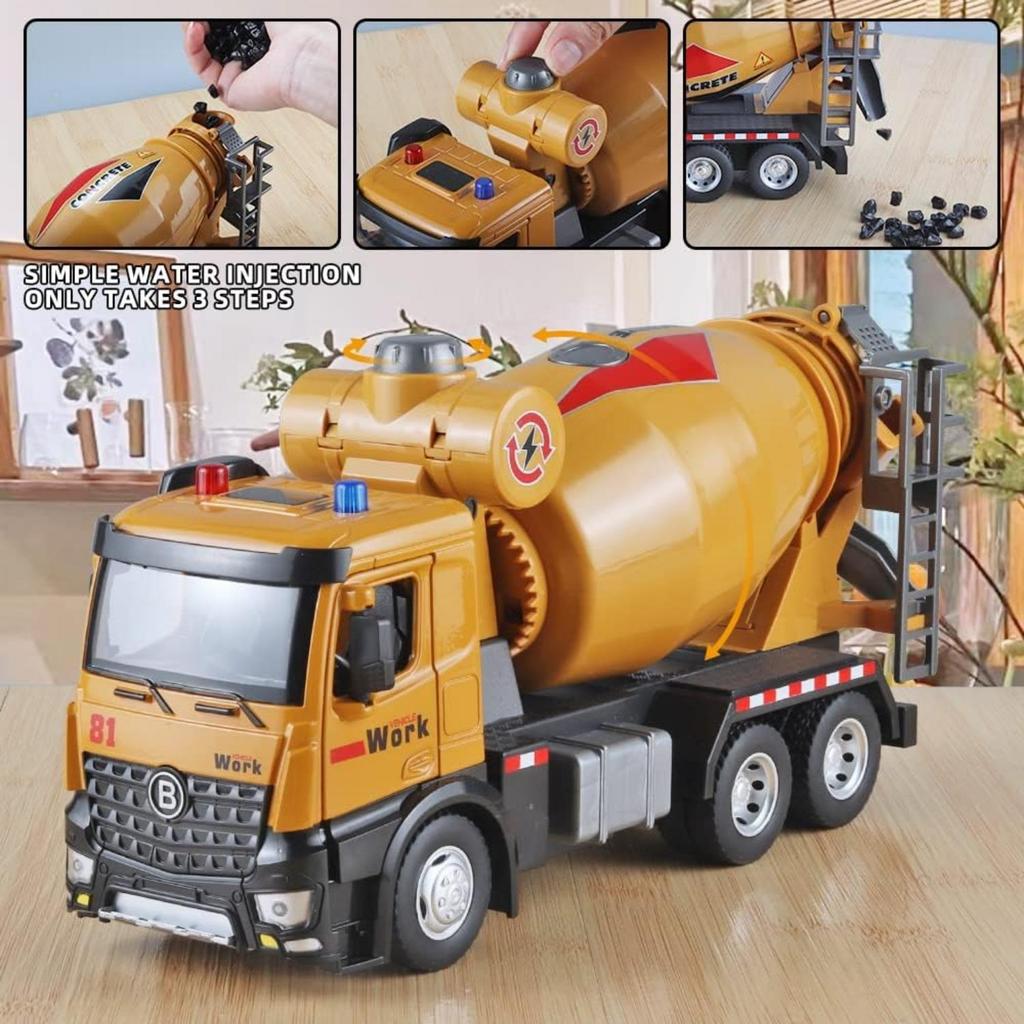 1/50 Crane Toy Metal DieCast Crane Model,Construction Truck Toys with Simulated Sounds and Lights,Suitable for Ages 3 and Up Toy Crane for Boys