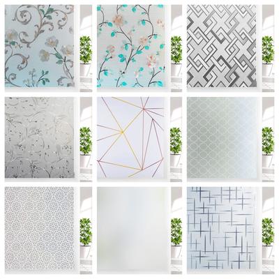 Frosted Window Privacy Film Heat Insulation Static Cling Non Adhesive Film for Home Stained Glass Vinyl Window Stickers