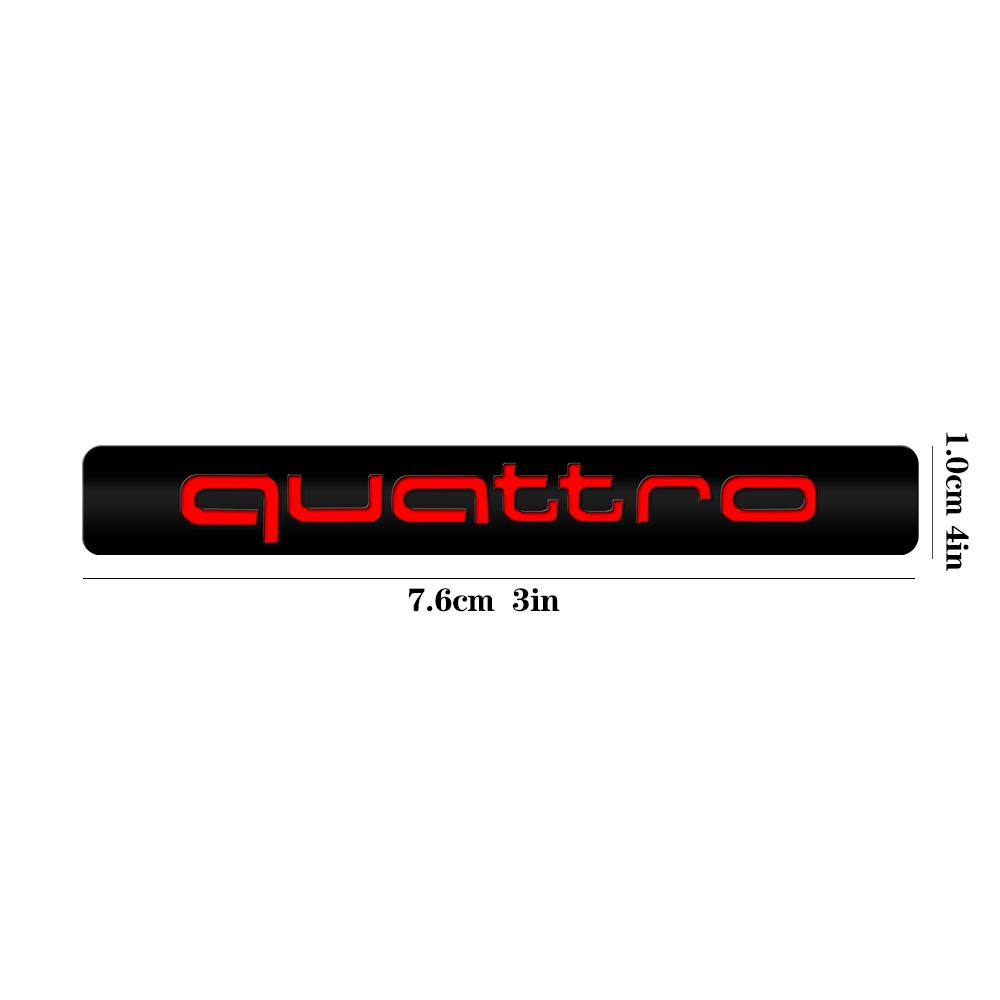 Car Styling Quattro Letter Logo Side Body Fender Trunk Sticker Decor For q2 A7 S1 B8 8P A3 A6 C7 Q7 Q5 Q3 Q2 Q1 Q2L A4 A5 A6L