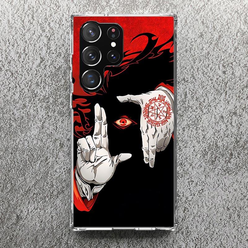 A-Alucard Hellsing Anime Print Soft Case for Samsung Galaxy S25 Edge S24 S23 S22 Ultra S21 Plus S20 FE Phone Shell S10 + Pattern