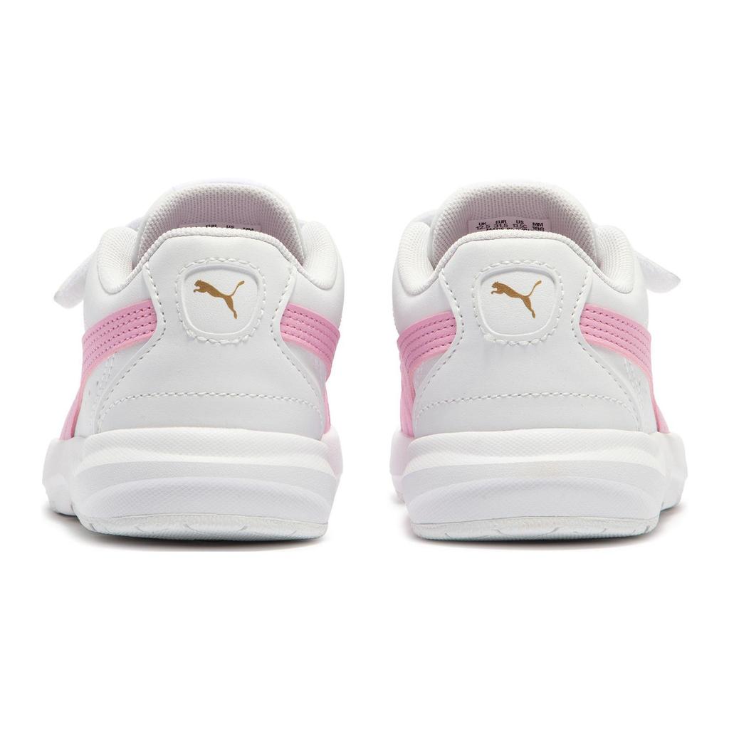 Puma Evolve Court V Comfortable Durable Fashion Sports Versatile Low-Top Skate Shoes Kids Sneaker White Pink 389145-05