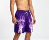 Herren Damen Schnelltrocknend Atmungsaktiv Skelett Hand Muster Druck Shorts Sommer Straße Strand Lässig Trend Dünn Urlaubsshorts