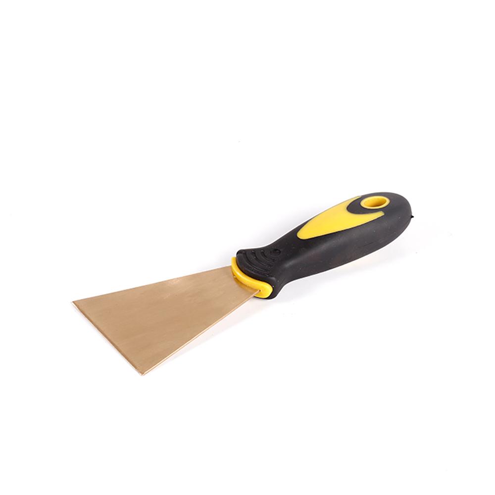 TUOKAEX Golden Brass Scraper Safety Copper Alloy Non Sparking Mirror Polished Industrial Grade Putty Knife Fiber Glass Handle золотистый