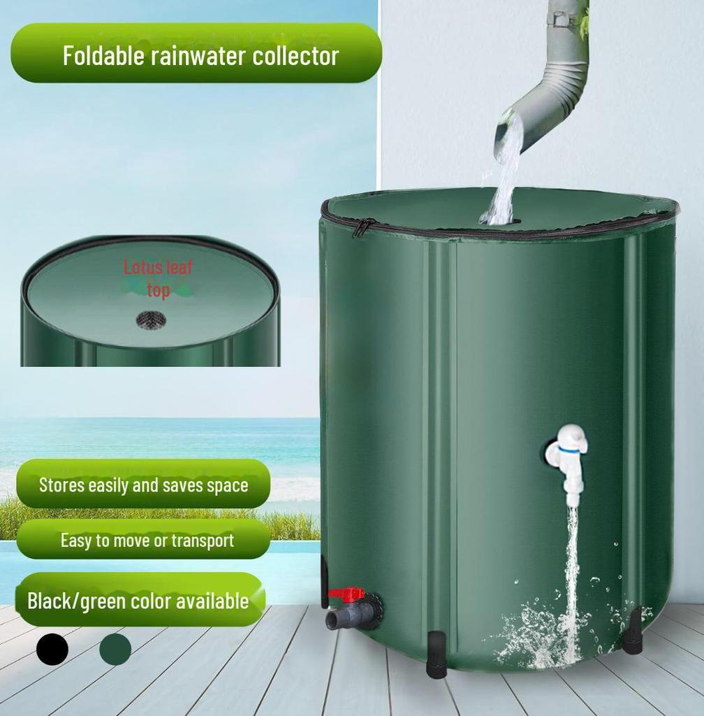 Cross-Border Foldable Rainwater Collector: Portable, Multi-Functional, Large Storage Barrel for Outdoor and Garden Use.