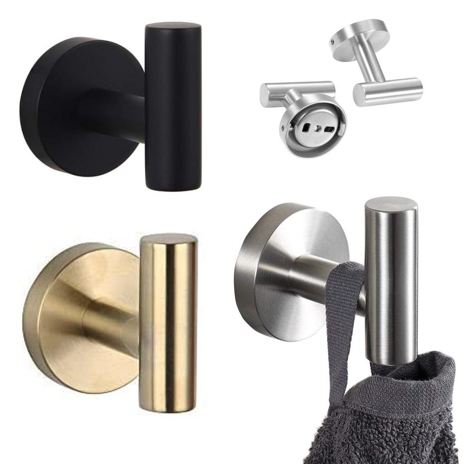 

Ванная комната Нержавеющая сталь Крючок Пальто Крючок Стена Бытовой Многофункциональный держатель для полотенец Одежда Висит