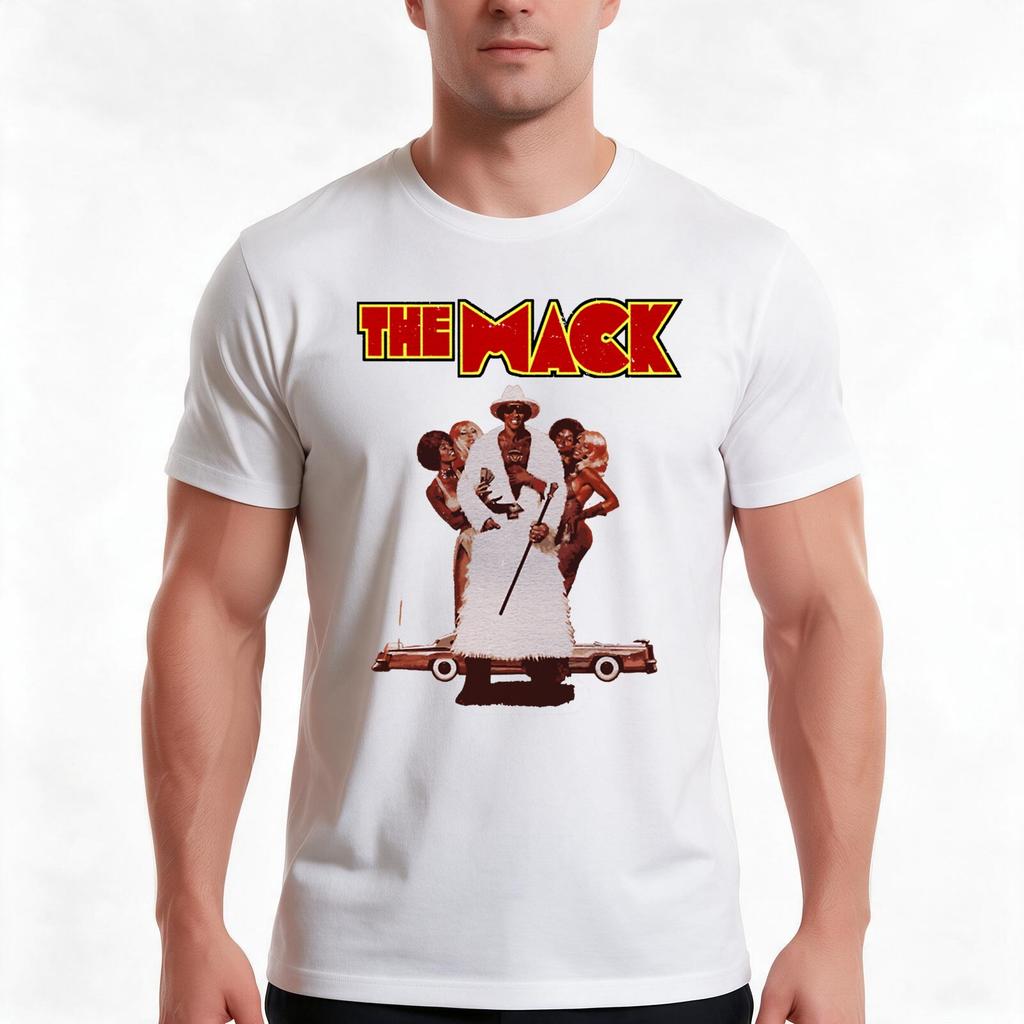 The Mack Vintage Tshirt Summer Casual Cotton Tee Oversized Streetwear Tops Vintage Graphic Print Loose Fit Short Sleeve