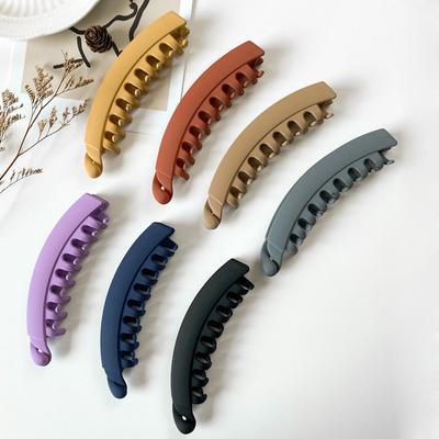 Women Gift Frosted Solid Color Hairpins Hair Claws Hair Clips Ponytail Holder Banana Clip