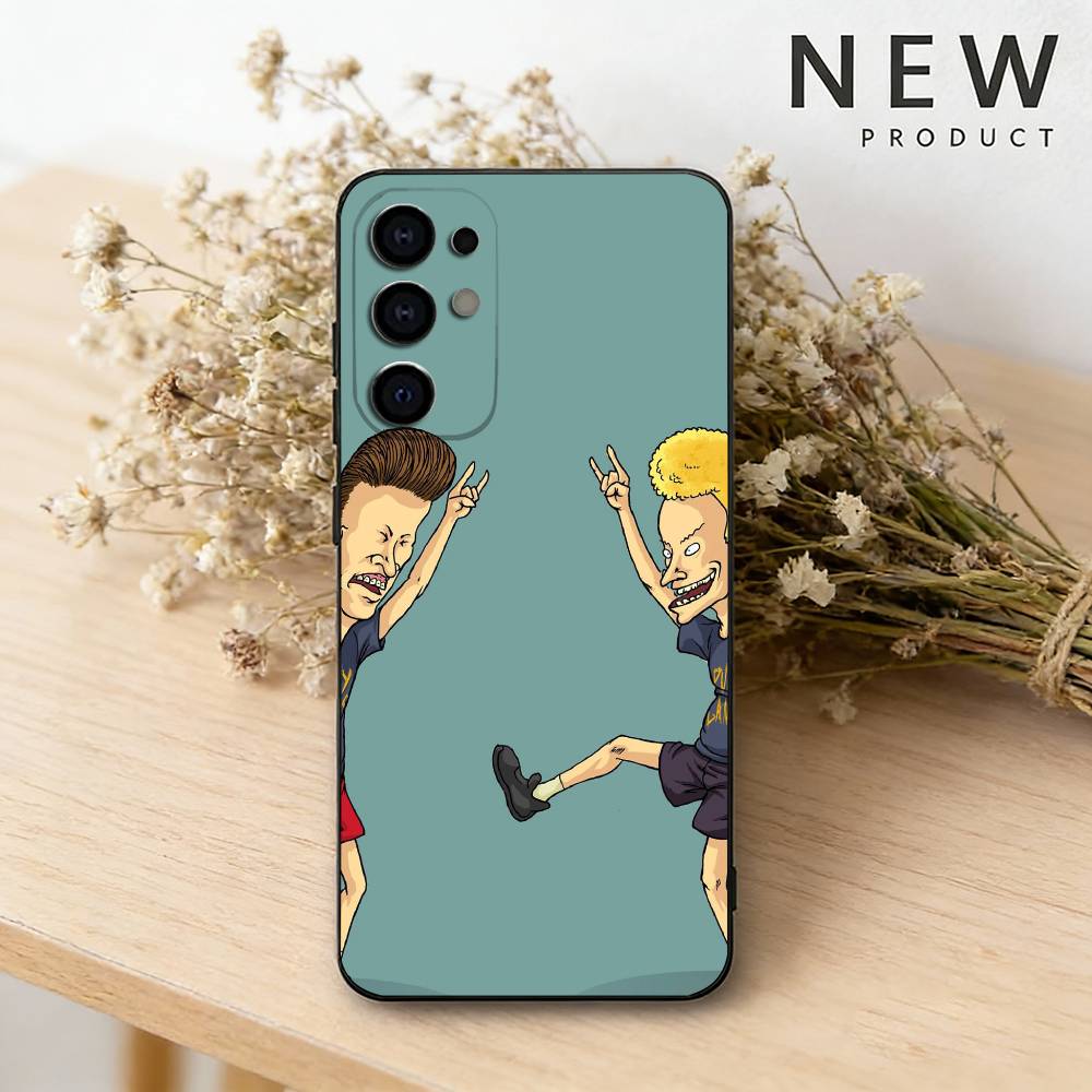 Cartoon B-Beavis and Butt-head   phone Case For Samsung S26,25,24,21,22,23,30,20,Ultra,Plus,Fe,Lite Black Soft Cover