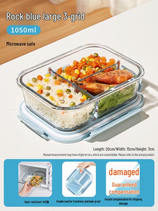 ZISIZ Glass Microwave Lunch Box