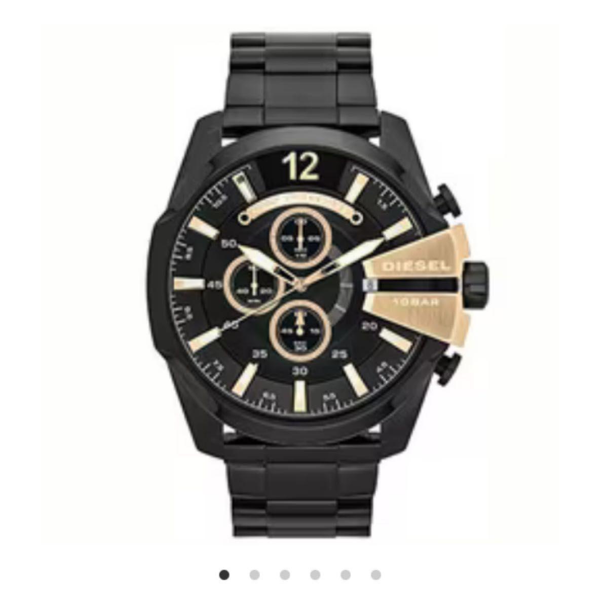 Used Dead battery DIESEL Mega Chief Chronograph DZ4344 watch men s