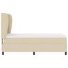 Box Spring Bed with Headboard Cream 90 x 200 cm Fabric