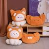 Adorable Croissant Little Bear Plush Toys Cartoon Sitting Bear Doll Lovely Hugging Animal Doll Kawaii Home Decor Nice Kids Gift