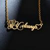 Stainless Steel Cutout Butterfly Heart Letter Pendant Personalized DIY Name Necklace for Women Cross-Border