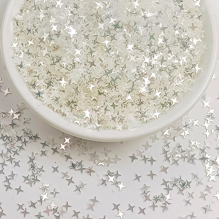 Irregular High-Flash Silver Crystal Sequin Jewelry DIY Accessories