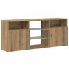 TV Cabinet with RGB LED Lights Artisan Oak Finish 120 x 30 x 50 cm