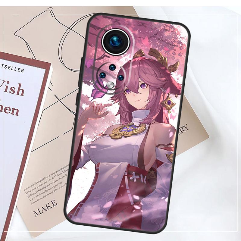 

Genshin Impact Yae MIko Case For Honor Magic 8 7 5 6 Pro Win RT 50 70 90 200 400 Lite X8b X8c X9a X9b X9c X9d Cover Honor Magic8 Pro