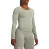 Under Armour Logo Print Fitted Short Sleeve Crewneck Sweatshirt Women sweatshirt Gray 1379150-504