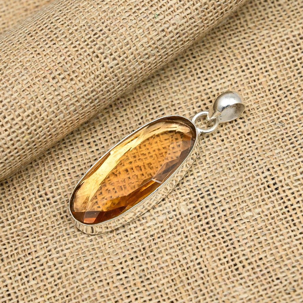 Morganite Gemstone Handmade Solid 925 Sterling Silver Jewelry Anniversary Pendant For Her