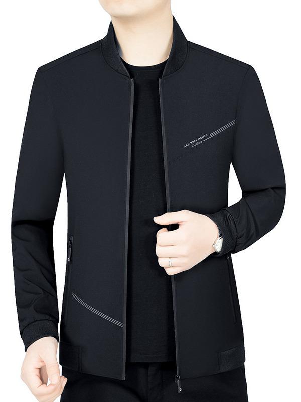 2024 Spring/Autumn Men's Thin Casual Business Jacket - Trendy and Handsome Outerwear