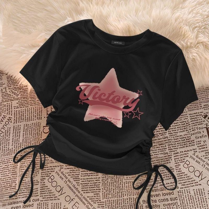 Girls' Solid Color T-shirts Short-sleeve Tops for Kids Summer Children Tees Teenager Blouse Baby Outfits Clothing