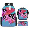 Mochila de Dibujos Animados Las Supernenas Con Correas Acolchadas de Espuma Para la Escuela y el Uso Diario