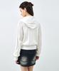 Mongdol Punched Knit Zip-Up Hoodie White Mdcd060White
