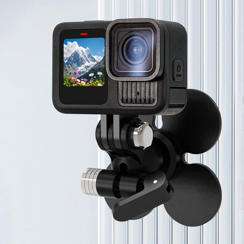 Camera Mount with Flexible Adhesive Base for 17mm Ball Head Action Cameras Secure 300g Load Capacity Small Design
