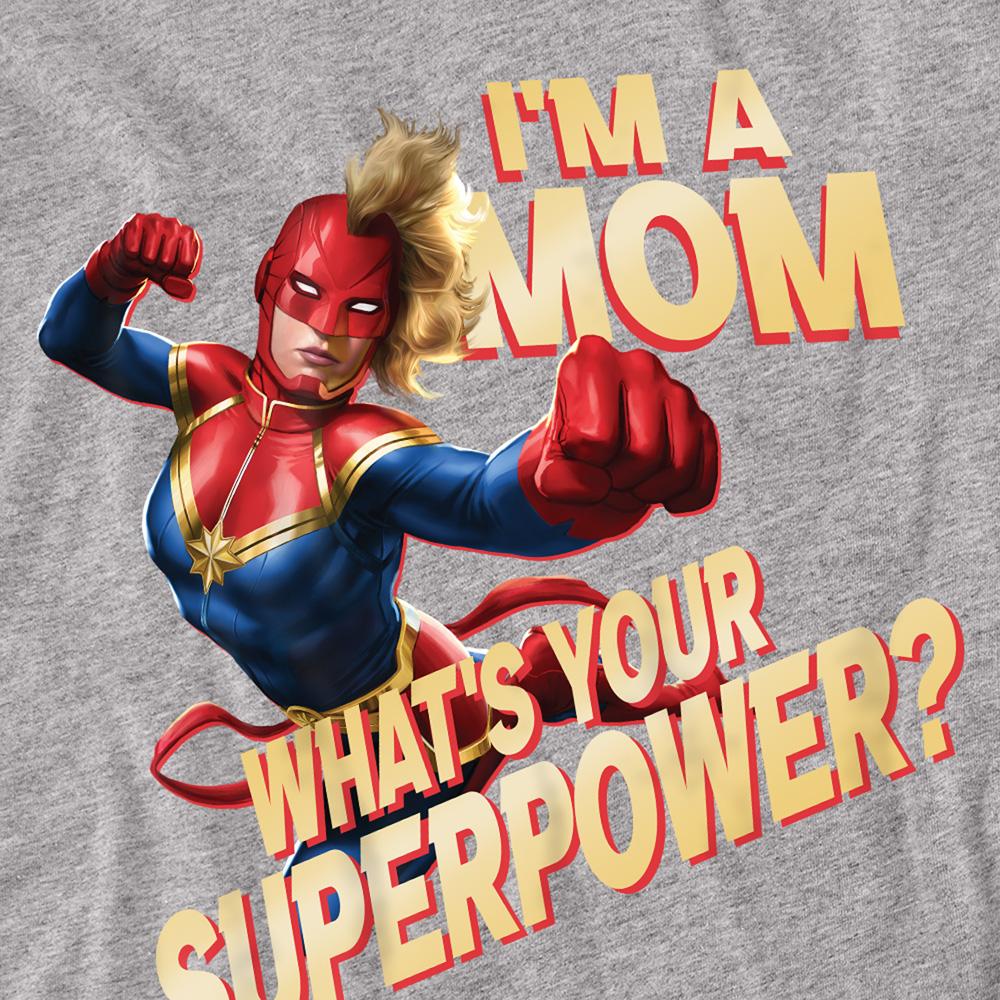 Captain Marvel Unisex Dospělý Máma Supervelmoc Den matek Tričko