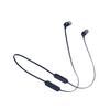 JBL TUNE125BT Bluetooth Earphones with Multi-Point Support, Wireless, Microphone and Remote, USB Type-C Charging, and Built-in Magnet, Blue (JBLT125BT