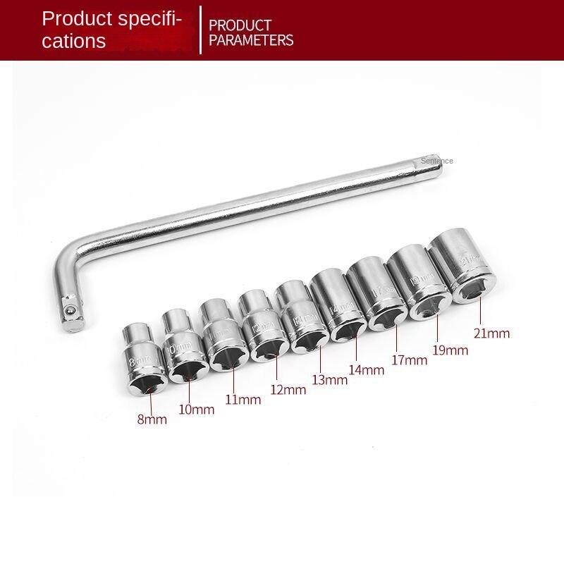 Ratchet Wrench Combination Tool, Car and Motorcycle Maintenance Tool Wrench, Galvanized Wrench.