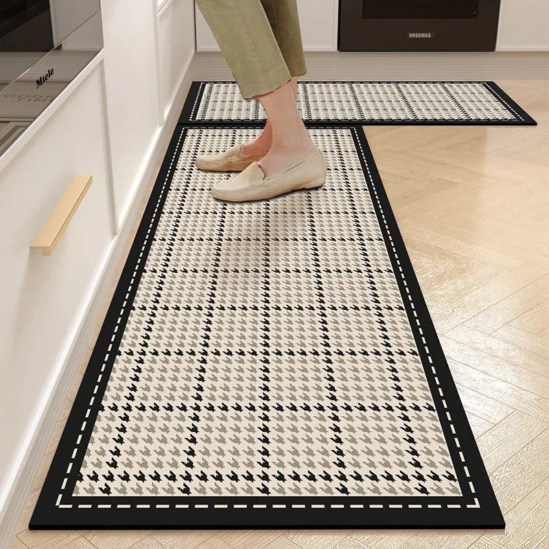 Carpet for Kitchen American Style Anti-slip Oil-proof Floor Mat Pvc Leather Waterproof Foot Mats Long Strip Home Decoration Rug