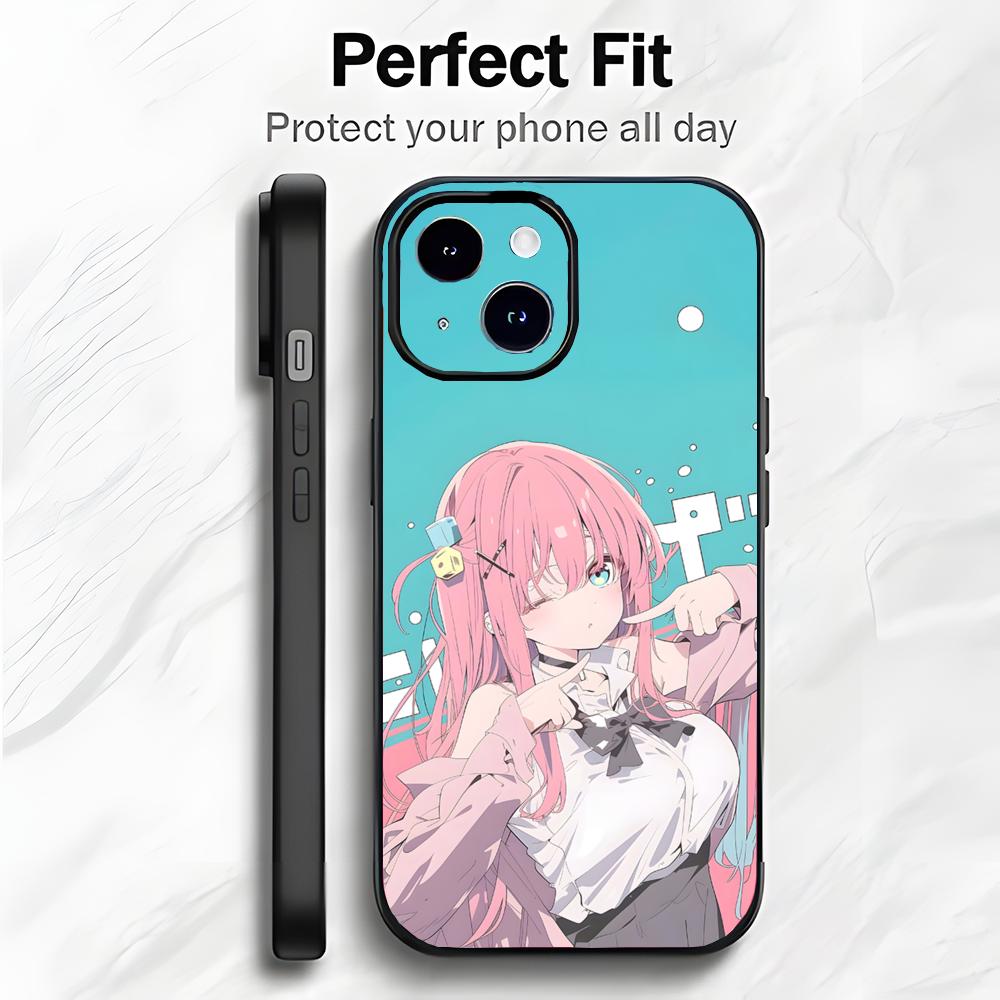 Fun Japanese Anime B-BOCCHI THE ROCK! Phone Case Phone Case Soft Packaging Lightweight For iPhone17 16 15 14 13ProMax