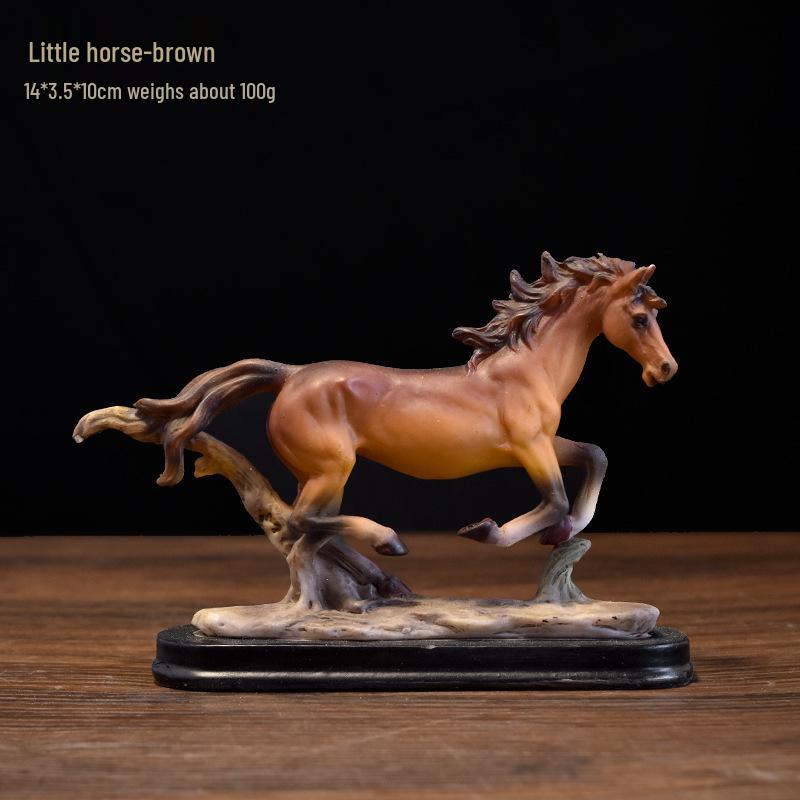 Elegant New American Horse Ornament: Luxury Home Decor for Living Room, Entryway, Wine Cabinet, or TV Stand.