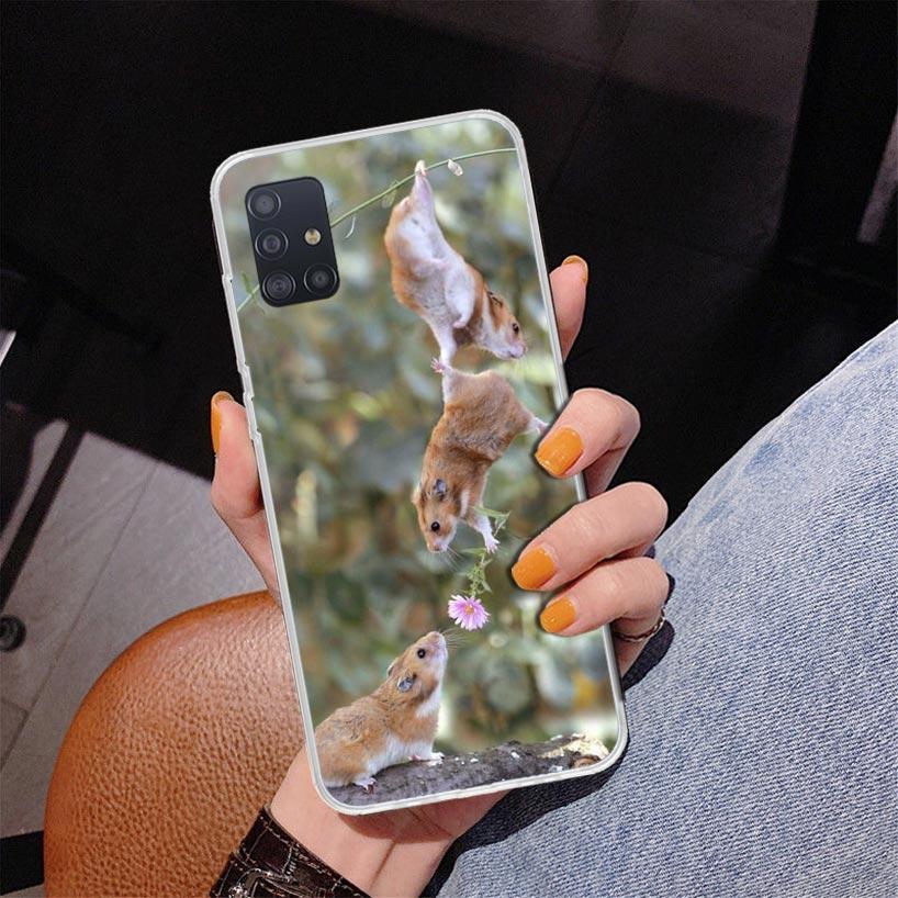 Cute Lovely Pet Hamster Phone Case For Samsung Galaxy A52 A32 A22 A12 A51 A31 A50S A30S A20S A10S Note 20 Ultra 10 Plus S10 A72