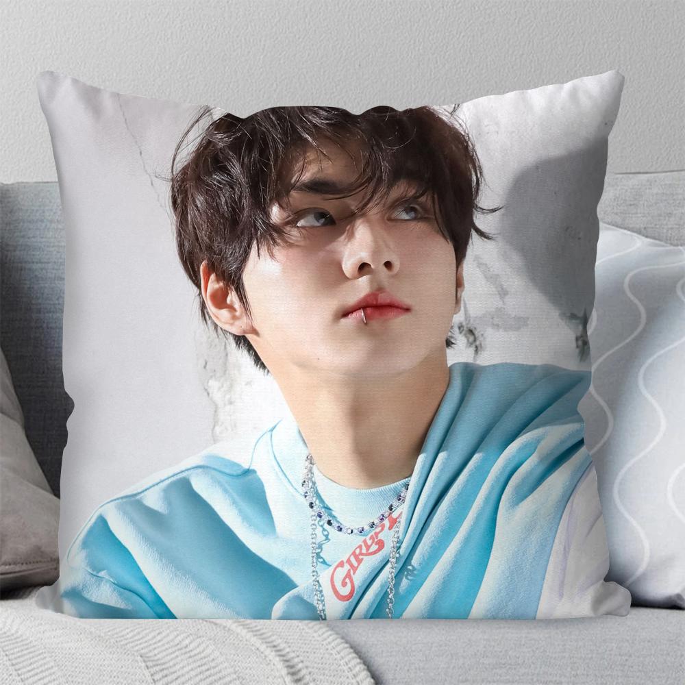 Jungwon Pop Singer Pillow Case Square Pillow Bedroom Sofa Leisure Comfort Cushion Car Living Room Home Decoration 40X40