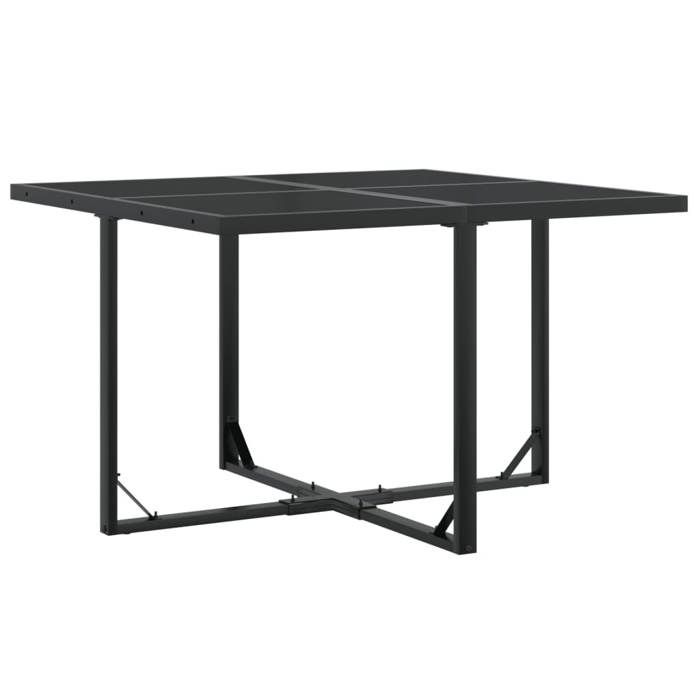 VidaXL Ensemble à manger de jardin 9 pcs noir textilène, ensemble à manger d'extérieur, meuble à manger de jardin, table et 3295123