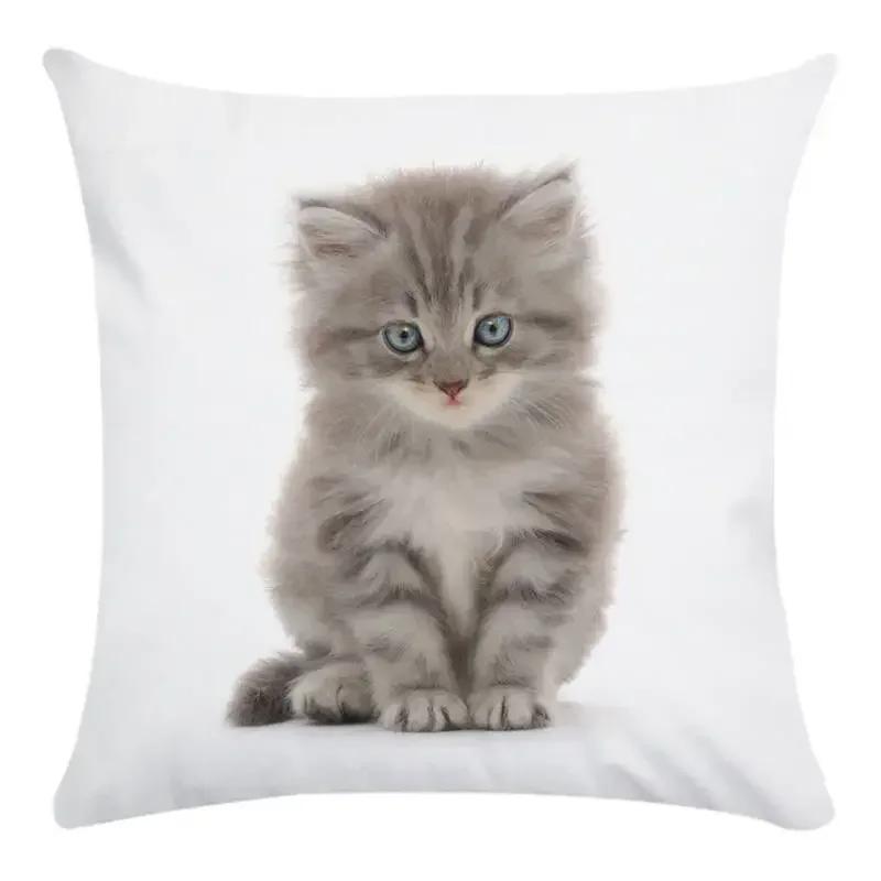 Animal Cute Cat Decorative Pillows Case Super Soft Print Cushion Cover  Living Room Decoration Accessories Home Decor for Chair