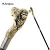 Yellow Resin Lion Head Resin Walking Cane Fashion Decorative Steel Stick Gentleman Lion Performance Stage Cane 93cm