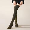 1 pár podkolenek jednobarevných třpytivých ponožek prodyšných pohodlných elastických jednobarevných zimních ponožek