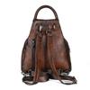 Retro Genuine Leather Women Backpack Travel Bag Leisure Large Capacity Cowhide Solid Color Backbag