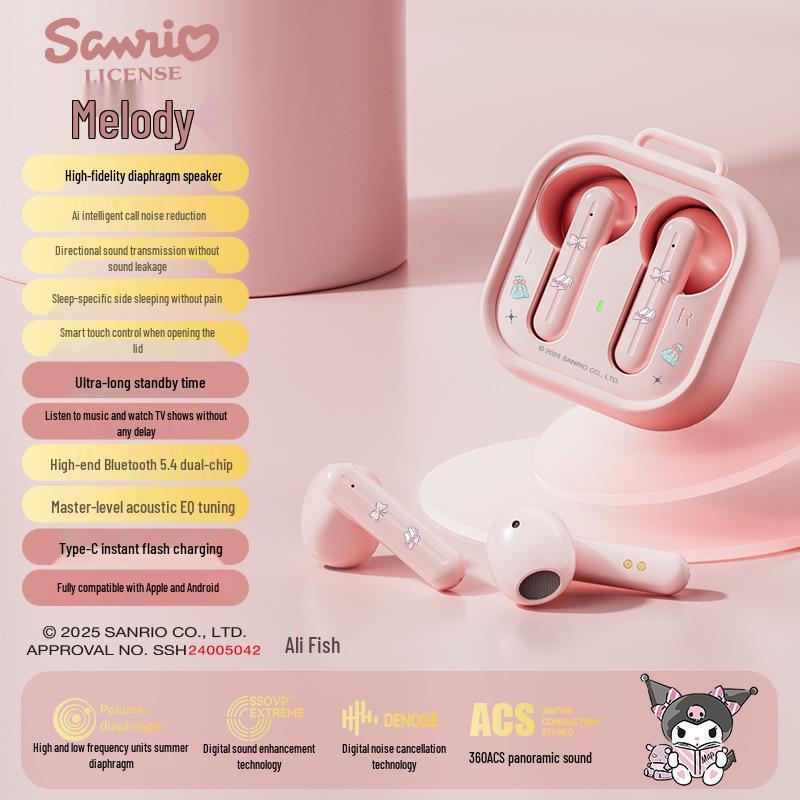 Sanrio H19 Hello Kitty Cute Wireless Bluetooth Headphones - Ideal Gift for Students and Parties