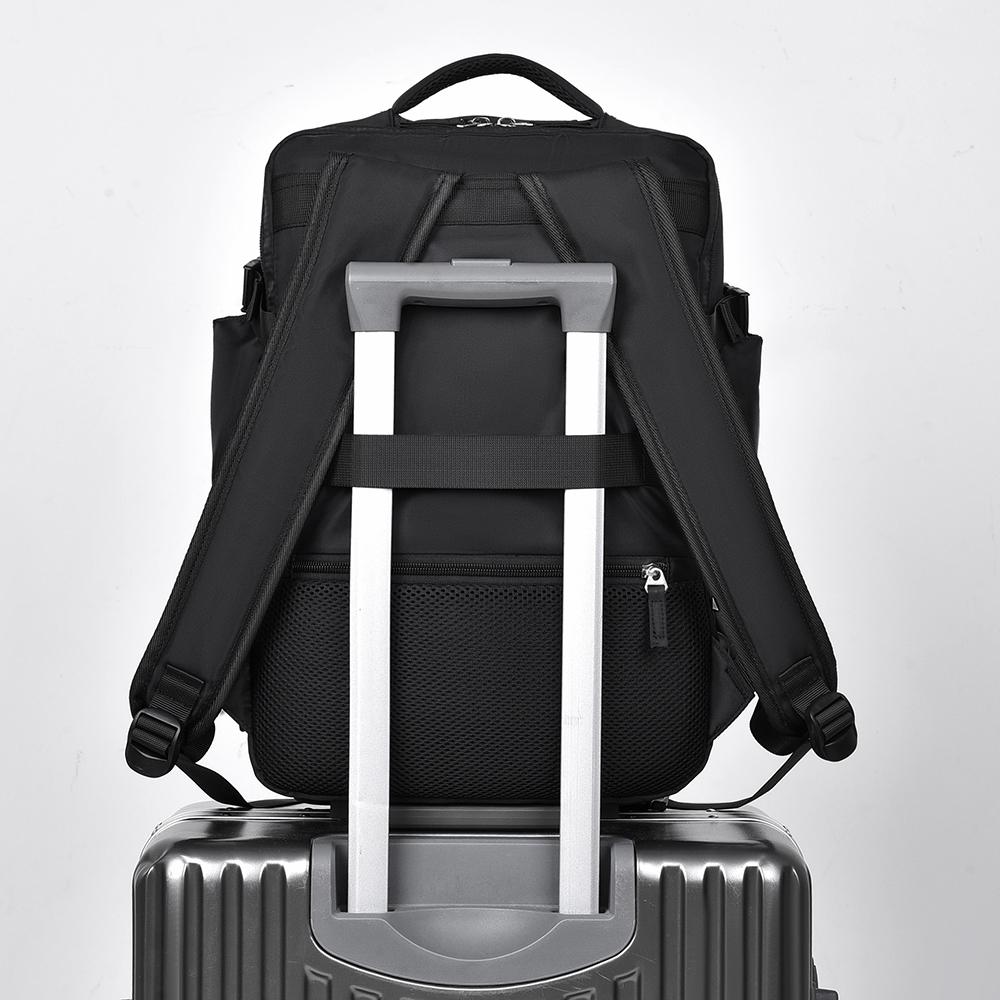 Reiserucksack mit großem Fassungsvermögen, Unisex-Freizeitrucksack mit USB-Ladefunktion, Oxford-Gewebe, separates Schuhfach