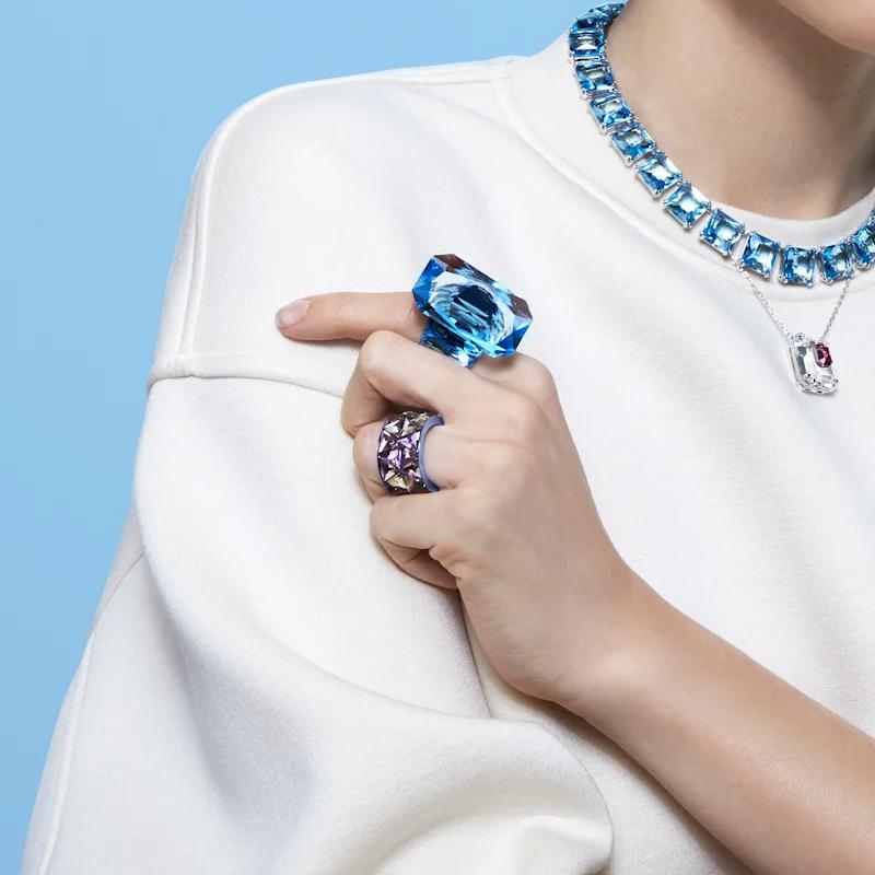 Swarovski Bague Curiosa Personnalité Style Minimaliste Haut de Gamme Bagues Femme Bleu 5610825
