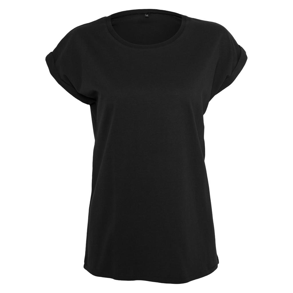Build Your Brand Womens/Ladies Organic Extended Shoulder T-Shirt