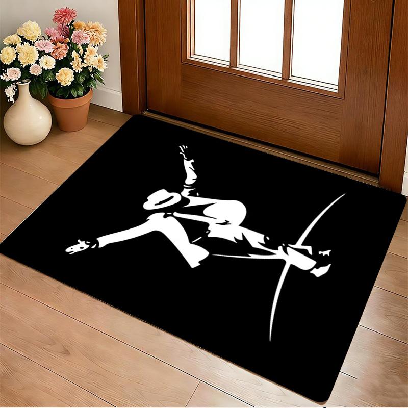 Tappeto Antiscivolo per Soggiorno Michael Jackson Tappeto Morbido per Camera da Letto Sala Giochi Stanza dei Bambini Divano Ufficio Decorazione Casa Zerbino