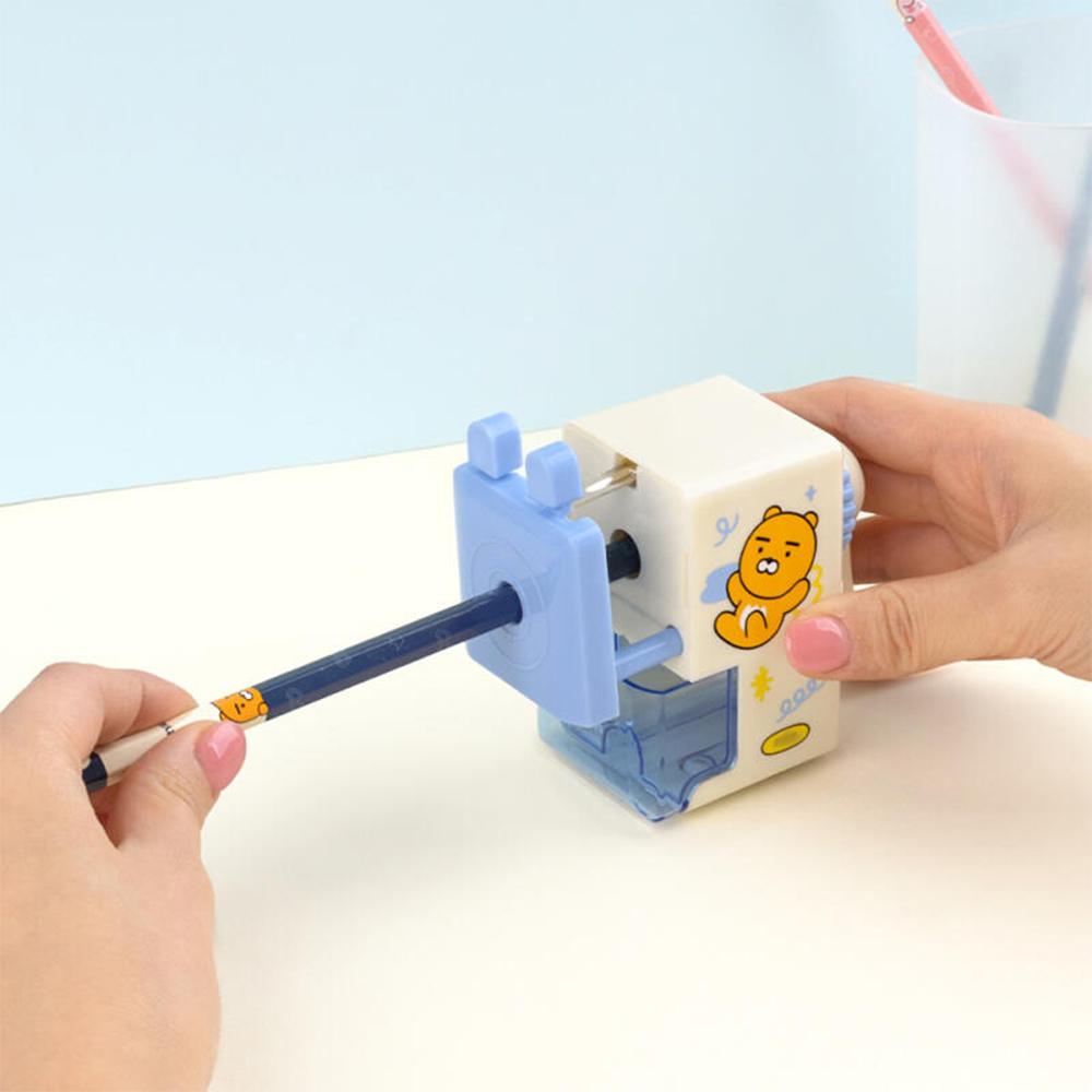 Kakao Friends Mini Pencil Sharpener with Cute Korean Character for Black Pencils, Colored Pencils, Office Supplies