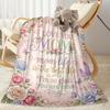 Mother's Day Greeting Flannel Blanket-Soft and Suitable for Sofas,Beds,Offices,Travel,All Seasons,Great Gift for Holidays and Birthdays.