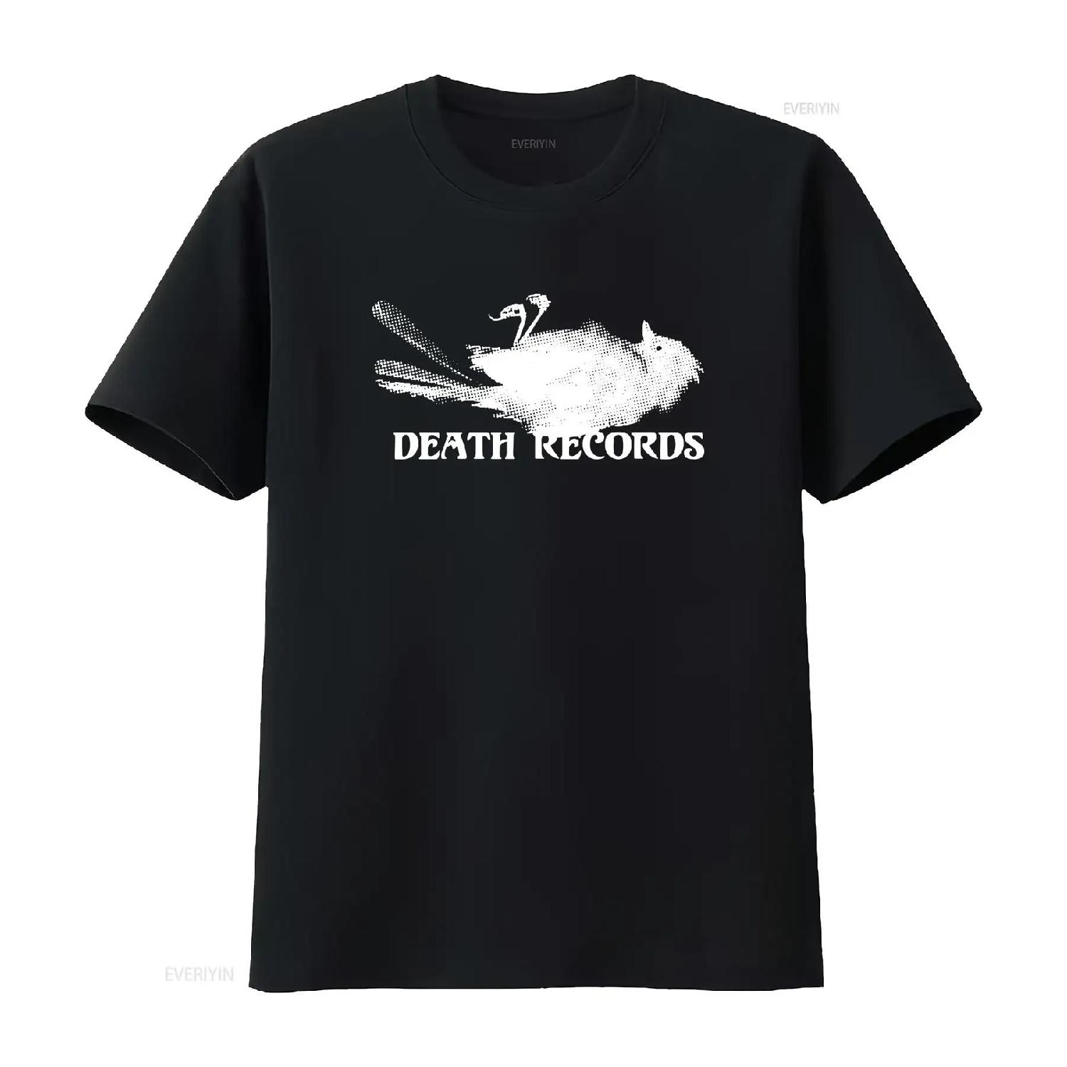 

Фантом Рая Логотип Death Records Футболка Черная винтажная Стиранная Слегка графичная Дышащая Унисекс S чёрный
