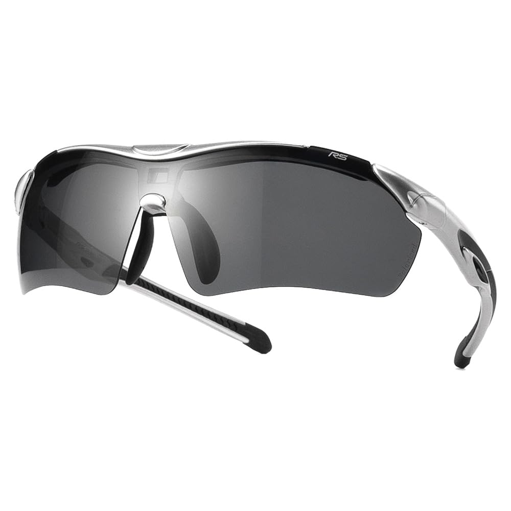 

Солнцезащитные очки RevolutionSports RS с поляризованными тремя сменными линзами, включая фотохромные линзы по рецепту, УФ-защита, линзы для азиатского типа лица,